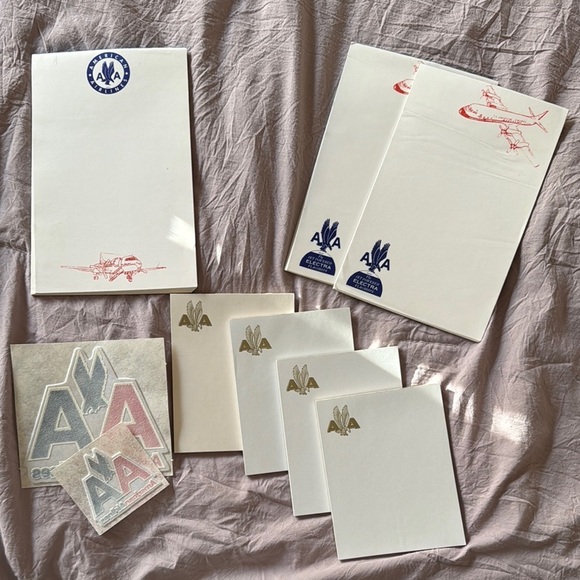 Other - Vintage American Airlines notepads and iron on patches